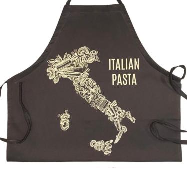 Imagem de Avental De Cozinha Italian Pasta Em Algodão Preto