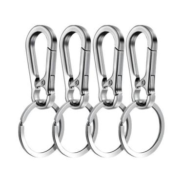 Imagem de Chaveiro De Metal Com Mosquetão 4 Peças, Organizador De Chaves Para Ca