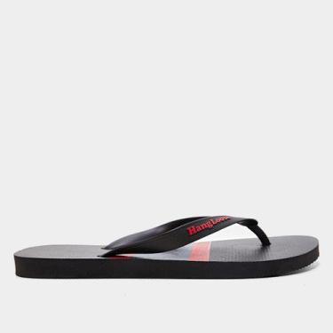Imagem de Chinelo Hang Loose Flip Flop Masculino, Preto, Vermelho, 42