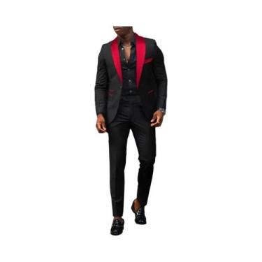 Imagem de Conjunto De Terno Slim Fit Masculino De 2 Peças Com Botão Único Para C