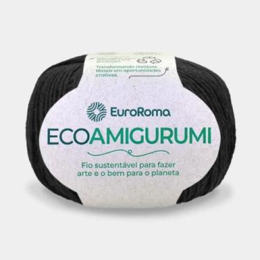 Imagem de Linha EcoAmigurumi 254 m - EuroRoma, 250 Preto