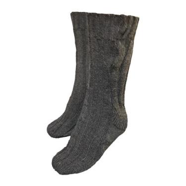 Imagem de Meia de Lã - Tricô Trança - Quentinha e Confortável - Katlen Tricot Co