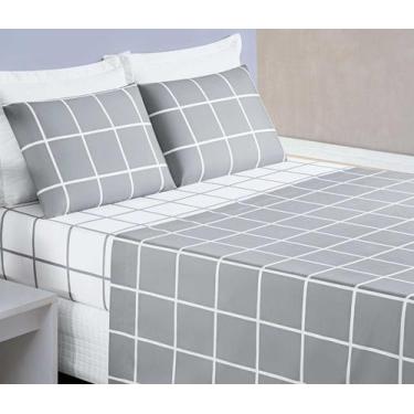 Imagem de Jogo De Cama Box Casal Queen 200 Fios Premium Austin 4 Peças - Bia Enx