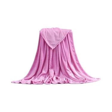 Imagem de Cobertor De Flanela Coral Azul E Rosa, Macio, Quente E Fino, Cobertura