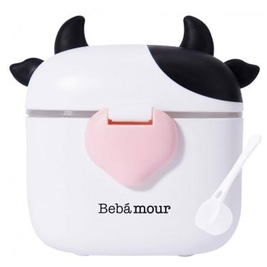 Imagem de Dispenser de Fórmula Bebamour Preto 3 Compartimentos com Colher 450ml
