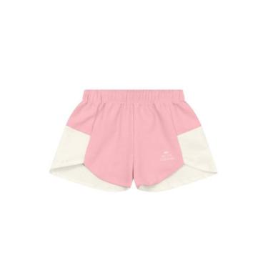 Imagem de Shorts infantil menina moletinho texturizado Brandili -Rosa, 8, Rosa
