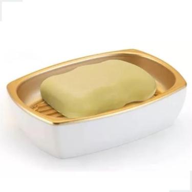 Imagem de Porta Sabonete Sabão em Barra Saboneteira de Bancada Pia Banheiro Lava