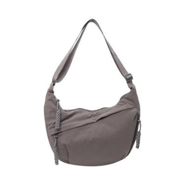 Imagem de Bolsa Transversal Grande De Nylon Estilo Hobo Versátil Para Estudantes
