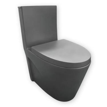 Imagem de Vaso Sanitário Monobloco Caixa Acoplada Privada Atenas Cinza - STILLUS