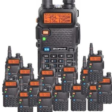 Imagem de Kit 8 Rádios Comunicadores Ht Dual Band Uhf Vhf Uv-5R - Bafeng