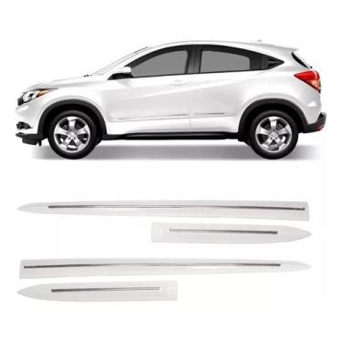 Imagem de Jogo de Friso Lateral Hrv Hr-v 2016 a 2022 c/ Filete Cromado Cor:Branc