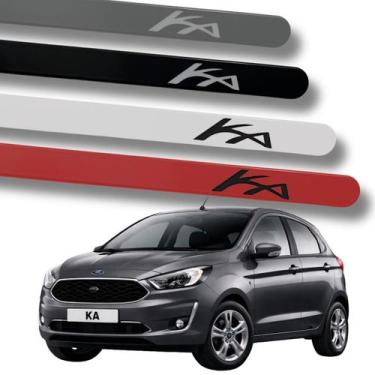 Imagem de Jogo Protetor Friso Porta Lateral Ford Novo KA 2008 A 2013 Cores: VERM