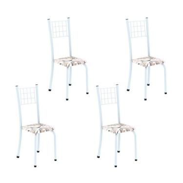 Imagem de Kit 4 Cadeiras Tubular 95x37x40 Cm Dany - Soma Móveis