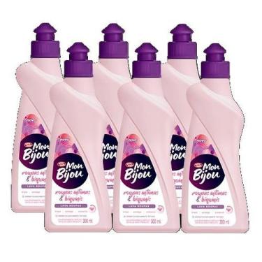 Imagem de kit 6 Lava Roupa Líquido Roupas Intimas Mon Bijou 300ml