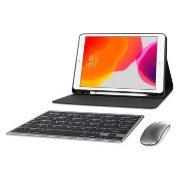 Imagem de Teclado E Mouse Bluetooth Recarregável compatível com iPad 7ª Geração 
