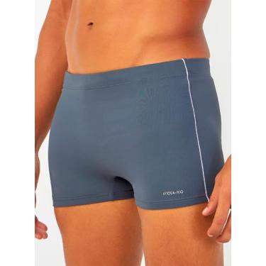 Imagem de Sunga Boxer Acquario 685.401 Masculina Lisa FPS 50 Microfibra T. P/XGG