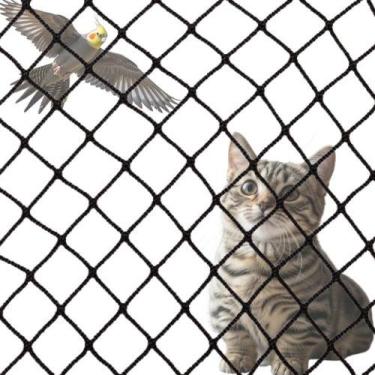 Imagem de Kit Malha 3x3 Rede Tela de Proteção 1.90X3.00 Para Gatos Filhotes, Pás