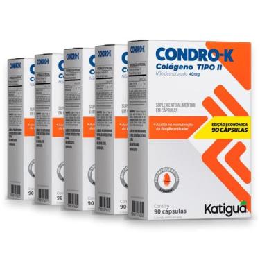 Imagem de Kit 5 Condro-K Colageno Tipo II Katiguá 40mg 90 Cápsulas - Katigua