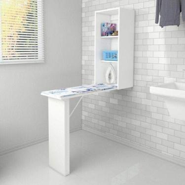 Imagem de Armário Multiuso com Tábua de Passar Retrátil TP3030 Branco - Tecno Mo