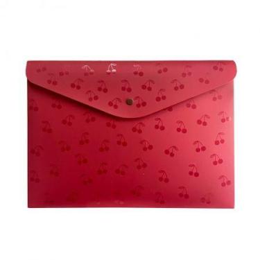 Imagem de Envelope plástico com botão A4 Aromas Cherry 0015.01 - Dello