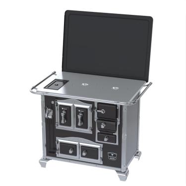 Imagem de Fogao a Lenha Venax n 2 Imperador Chapa de Aluminio Preto SE