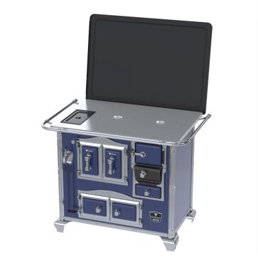 Imagem de Fogao a Lenha Venax n 2 Imperador Chapa de Aluminio Azul SE