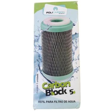Imagem de Refil Filtro Policarbon Carbon Block POU 5 Original Purificador de Águ