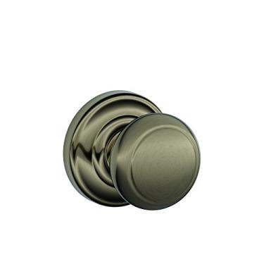 Imagem de SCHLAGE Andover Maçaneta de passagem, Andover Rose, estanho antigo - FA10AND620/F10AND620AND