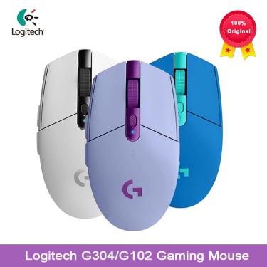 Imagem de Logitech g304 g305 g102 jogo de computador 2.4g mouse sem fio ergonômico herói do mouse motor