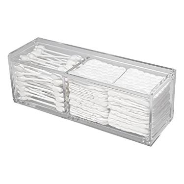 Imagem de Porta Cotonete e Algodão Organizador Acrílico 4mm com Tampa