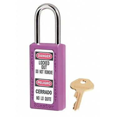 Imagem de Master Lock Cadeado termoplástico Zenex Safety série 411, roxo, pacote com 1