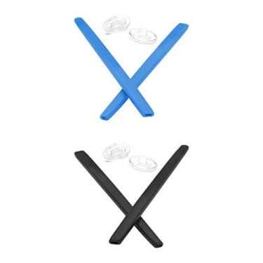 Imagem de Mryok Bocal de substituição para óculos de sol Oakley W Square Wire, Azul-celeste e preto, One Size