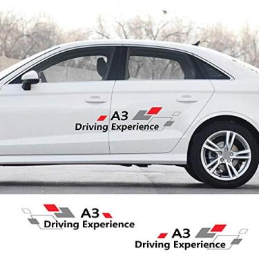 Imagem de MVMTVT 2 peças Adesivo lateral da porta do carro Auto vinil filme decalques para Audi A3 8P 8V A4 B6 B8 B7 A6 C5 C6 C7 Q5 Q7 Styling Acessórios de ajuste de carro