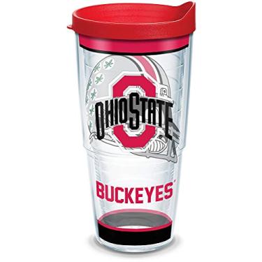 Imagem de Tervis Copo isolado Ohio State Buckeyes feito nos EUA com parede dupla, 680 g, tradicional