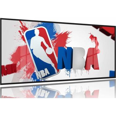 Imagem de Quadro Nba Basquete Decorativo B 130x60 Moldura Preta 2x2