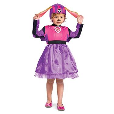 Imagem de Paw Patrol Skye Costume Hat and Jumpsuit for Girls, Deluxe Paw Patrol Movie Character Outfit with Badge, Toddler Size Large (4-6)