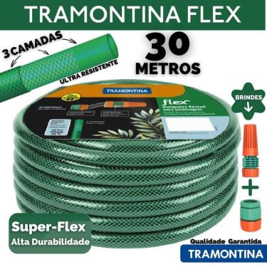 Imagem de Mangueira Para Jardim 30 Metros Tramontinaflex -Kit Completo