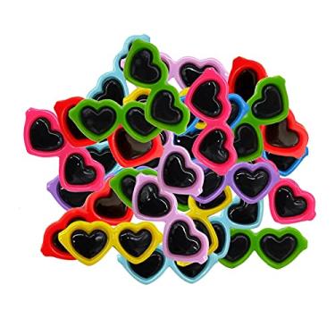 Imagem de Grampos de cabelo de cachorro pequeno grampo de cabelo de cachorro coração óculos de sol acessórios de cuidados bonitos para animais de estimação presilhas de cabelo para gatos cães pequenos, 30 peças, cor aleatória