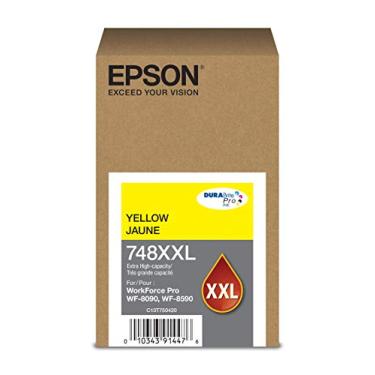 Imagem de EPSON Cartucho amarelo de alta capacidade T748 DURABrite Pro Ink (T748XXL420) para impressoras Epson Workforce selecionadas