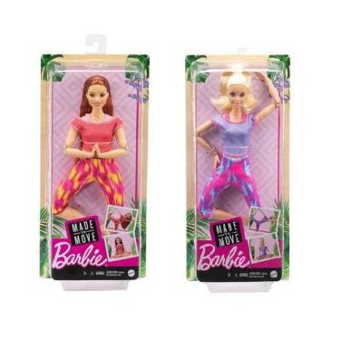 Boneca Barbie Made To Move Aula De Yoga Loira Mattel Ftg80