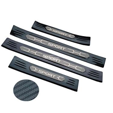 Imagem de GZBFTDH Proteção de Peitoril Soleira da Porta, para Toyota RAV4 2019-2022 Carro Acessórios, Aço Inoxidável Kick Plate Guard de Pedal de Limiar Protetor, Peças para Automóveis