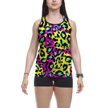 Imagem de Camiseta Regata Beach Tennis Animal Print Colorido Tigre - Missy