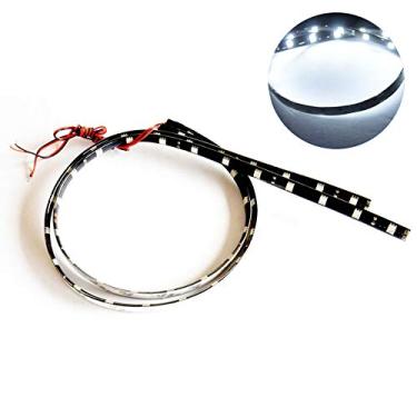 Imagem de SOCAL-LED 2x 60 cm 24" Branco Flexível Tiras de LED de alta potência brilhante 5050 24 SMD carro DRL sob luz de destaque do painel, à prova d'água, cortável