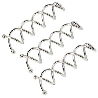 Imagem de 20 peças de pino de cabelo espiral estilo simples com pino de cabelo espiral Bobby, pinos de cabelo em espiral, pino de noiva, pinos giratórios, pontas esféricas, design espiral, clipe de cabelo, palito de pão, palito para mulheres e meninas, estilo de cabelo DIY, prata