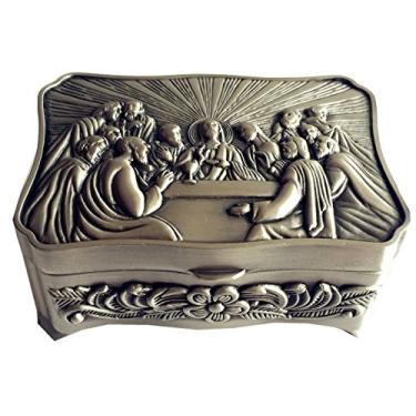 Imagem de elegantmedical Colar de terço da última ceia, caixa eucarística católica romana