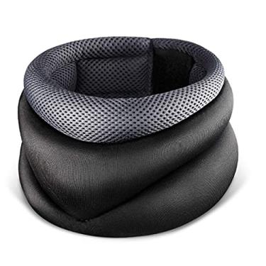 Imagem de Apoio do pescoço Colarinho cervical Elástico Tracção Elástica Correcção da Dor Alívio da Fadiga Elitzia ETPN016 (Preto e Cinzento)