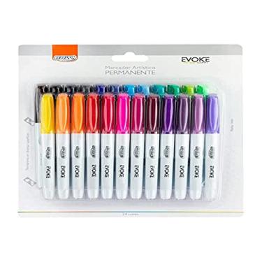 Imagem de Marcador Artístico Permanente Evoke Ponta Fina Blister com 24 Unidades, BRW