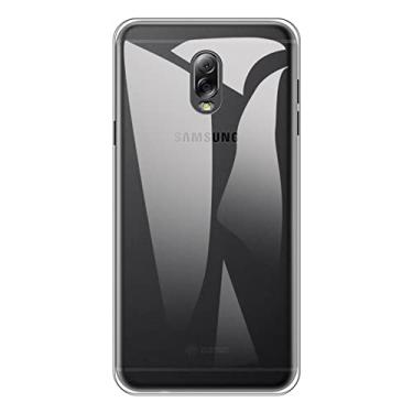 Imagem de Capa para Samsung Galaxy C8, capa traseira de TPU (poliuretano termoplástico) macio à prova de choque de silicone anti-impressões digitais capa protetora de corpo inteiro para Samsung Galaxy J7 Plus (5,50 polegadas) (transparente)