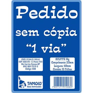 Imagem de Talao De Pedido 1/18 1 Via 50 Folhas Pacote Com 20-63066