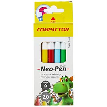Imagem de Compactor Caneta Hidrográfica, Compactor 00079, Multicor, Pacote de 5
